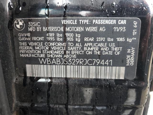 WBABJ5329RJC79441 - 1994 BMW 325 IC BLACK photo 13