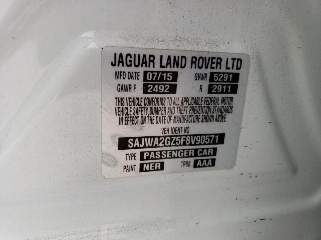 SAJWA2GZ5F8V90571 - 2015 JAGUAR XJL PORTFOLIO WHITE photo 12