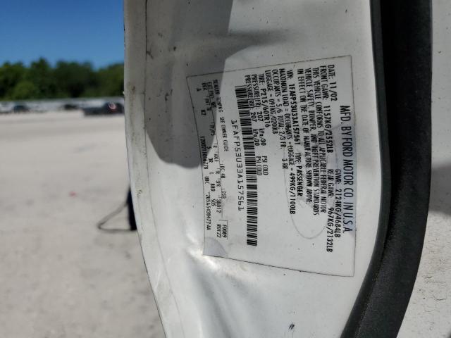 1FAFP53U33A157561 - 2003 FORD TAURUS SE WHITE photo 12