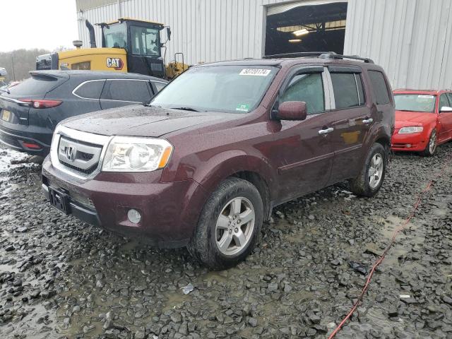 5FNYF4H59BB027906 - 2011 HONDA PILOT EXL BURGUNDY photo 1