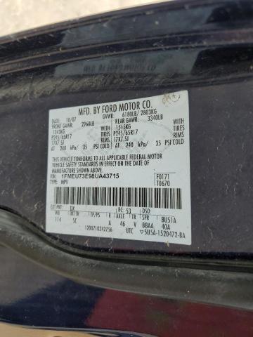 1FMEU73E98UA43715 - 2008 FORD EXPLORER XLT Mavi foto 12