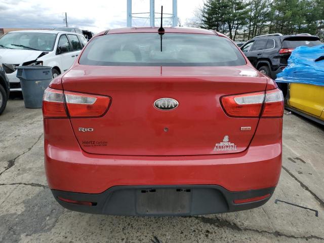 KNADM4A38D6257493 - 2013 KIA RIO LX RED photo 6