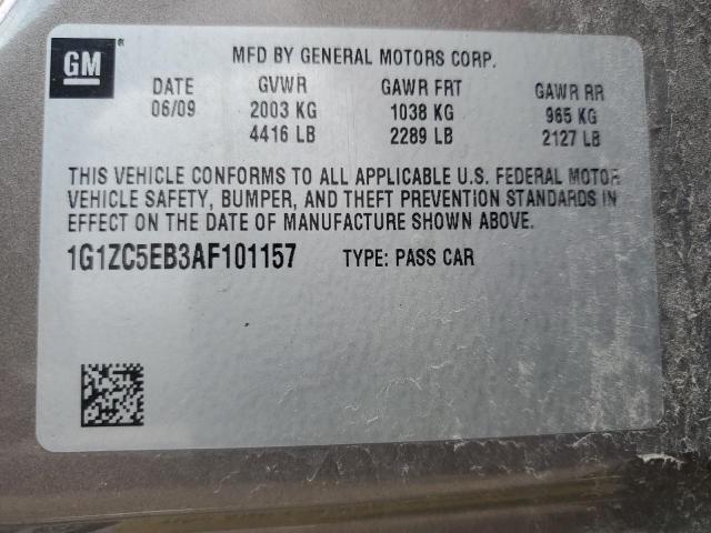 1G1ZC5EB3AF101157 - 2010 CHEVROLET MALIBU 1LT GRAY photo 12