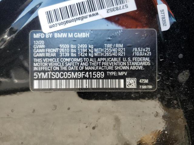 5YMTS0C05M9F41589 - 2021 BMW X3 M COMPETITION მწვანე ფოტო 13
