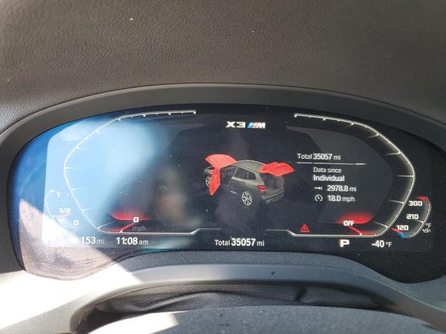 5YMTS0C05M9F41589 - 2021 BMW X3 M COMPETITION მწვანე ფოტო 9