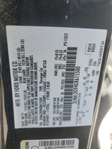 3LN6L2G94GR615500 - 2016 LINCOLN MKZ CHARCOAL photo 13