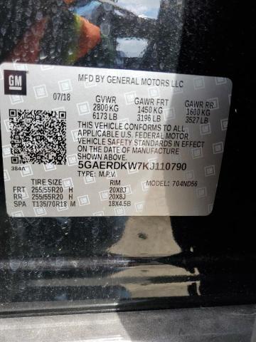 5GAERDKW7KJ110790 - 2019 BUICK ENCLAVE AVENIR 黑色 照片 13