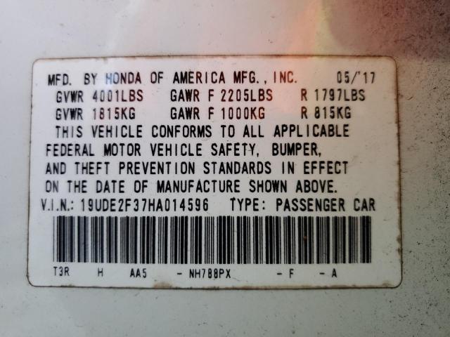 19UDE2F37HA014596 - 2017 ACURA ILX BASE WATCH PLUS WHITE photo 12