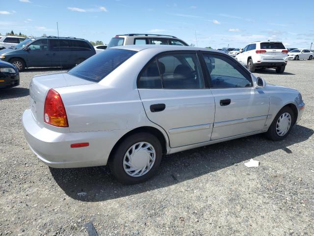 KMHCG45C65U576674 - 2005 HYUNDAI ACCENT GL SILVER photo 3