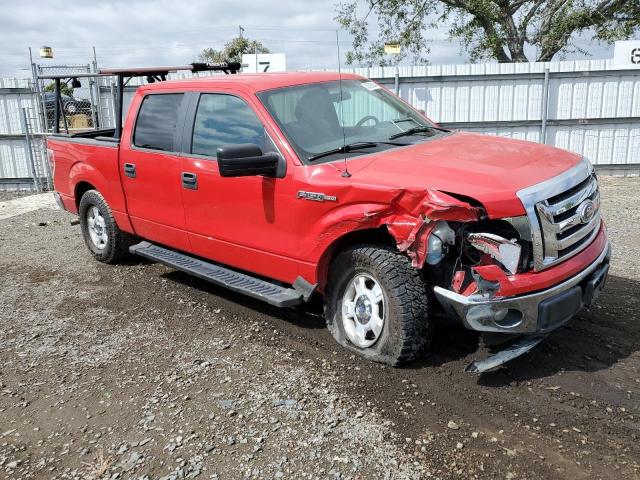 1FTEW1CM3CKD44097 - 2012 FORD F150 SUPERCREW RED photo 4