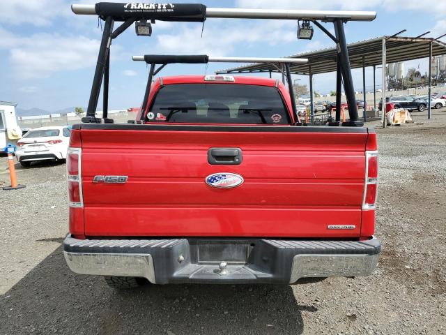 1FTEW1CM3CKD44097 - 2012 FORD F150 SUPERCREW RED photo 6