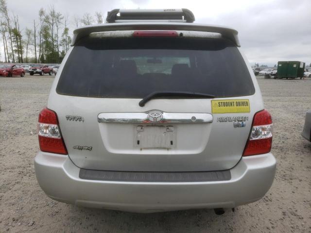 JTEEW21A370047732 - 2007 TOYOTA HIGHLANDER HYBRID SILVER photo 6