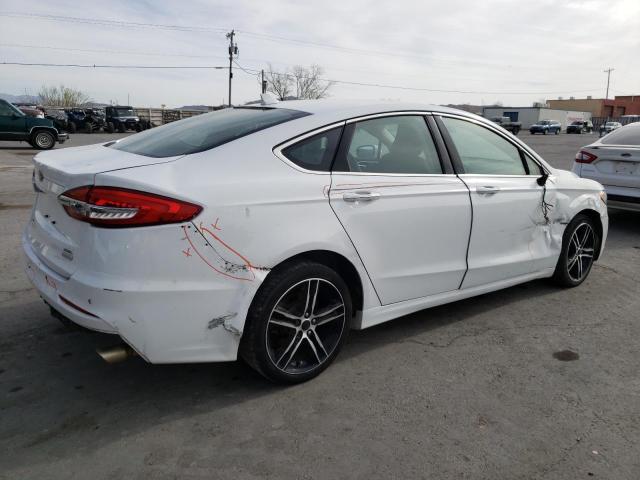 3FA6P0CD2KR139897 - 2019 FORD FUSION SEL WHITE photo 3