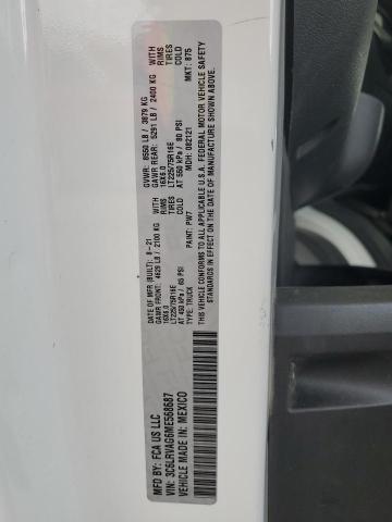 3C6LRVAG6ME568687 - 2021 RAM PROMASTER 1500 STANDARD WHITE photo 13