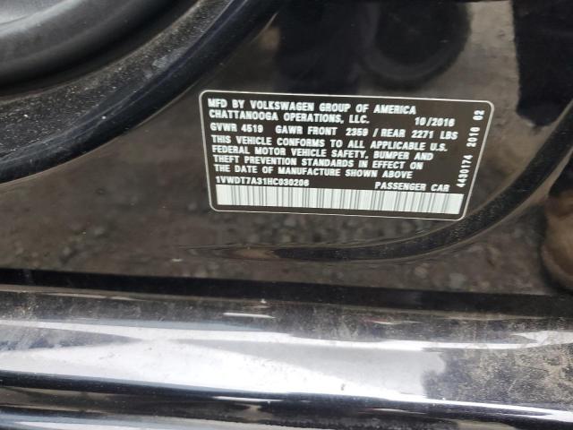 1VWDT7A31HC030206 - 2017 VOLKSWAGEN PASSAT R-LINE Schwarz Foto 13