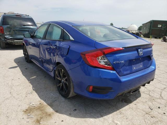 19XFC2F8XKE001208 - 2019 HONDA CIVIC SPORT 蓝色 照片 3