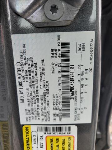 3FA6P0G75JR241181 - 2018 FORD FUSION S GRAY photo 12