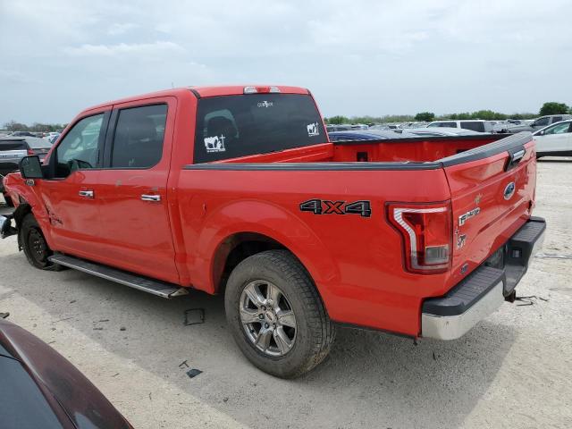1FTEW1EG3GKF06842 - 2016 FORD F150 SUPERCREW RED photo 2