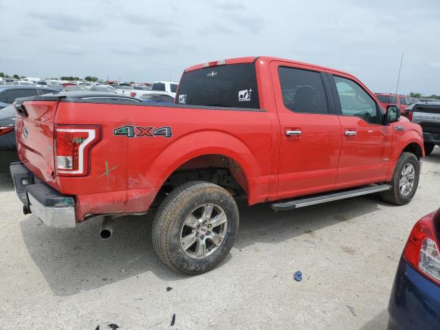 1FTEW1EG3GKF06842 - 2016 FORD F150 SUPERCREW RED photo 3