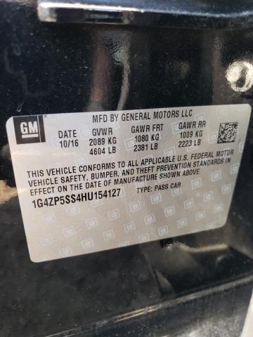 1G4ZP5SS4HU154127 - 2017 BUICK LACROSSE ESSENCE შავი ფოტო 12