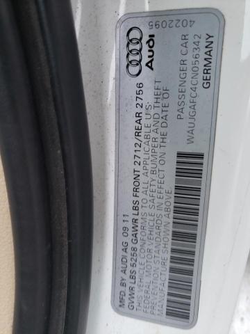 WAUJGAFC4CN056342 - 2012 AUDI A6 PRESTIGE თეთრი ფოტო 12