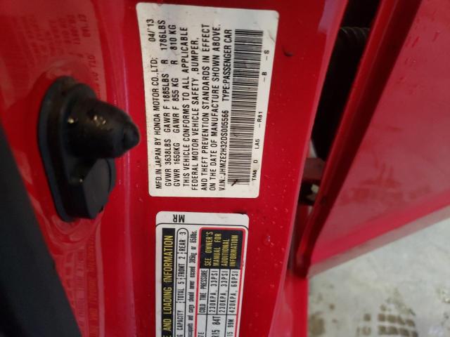 JHMZE2H32DS005566 - 2013 HONDA INSIGHT RED photo 14