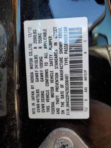 JH4CU2F42DC006487 - 2013 ACURA TSX BLACK photo 12