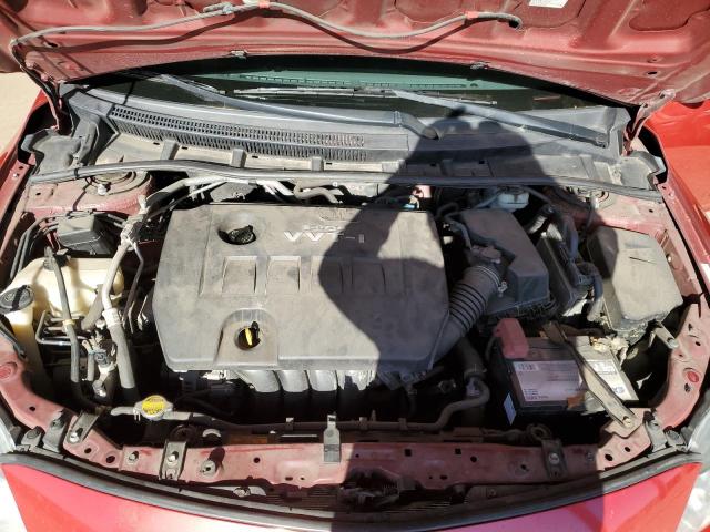 1NXBU40E99Z076902 - 2009 TOYOTA COROLLA BASE RED photo 11