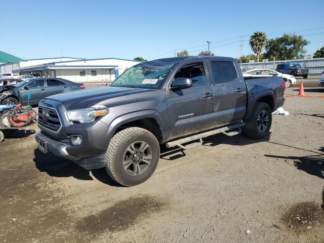 5TFAX5GN1KX163068 - 2019 TOYOTA TACOMA DOUBLE CAB GRAY photo 1