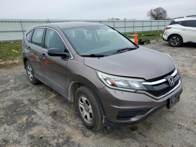 5J6RM4H3XFL062105 - 2015 HONDA CR-V LX GRAY photo 4