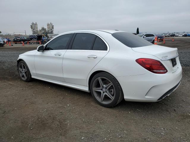 55SWF4KB8FU028099 - 2015 MERCEDES-BENZ C 300 4MATIC WHITE photo 2