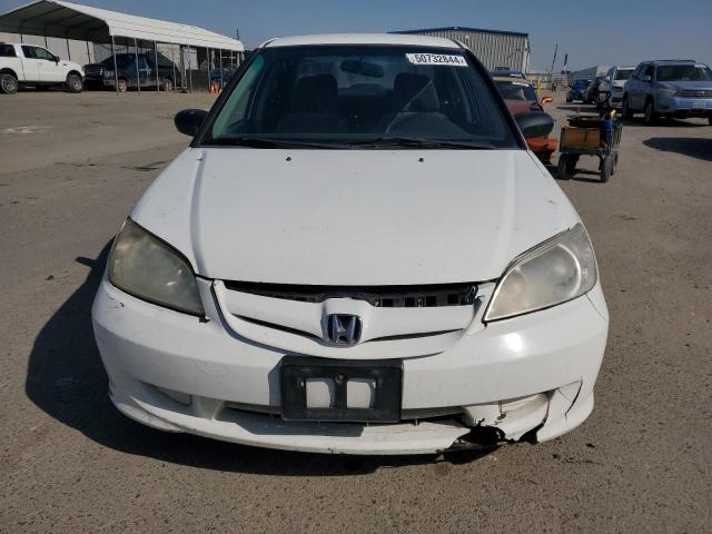 2HGES16324H602988 - 2004 HONDA CIVIC DX VP თეთრი ფოტო 5