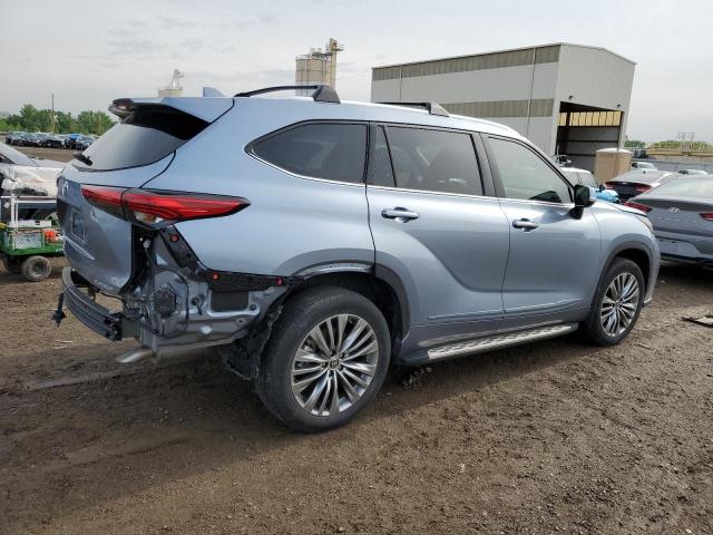 5TDFZRAH5MS081475 - 2021 TOYOTA HIGHLANDER PLATINUM SILVER photo 3