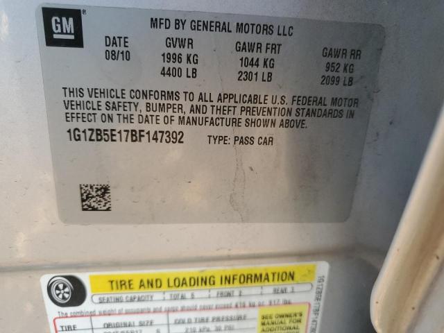 1G1ZB5E17BF147392 - 2011 CHEVROLET MALIBU 4D LS SILVER photo 13