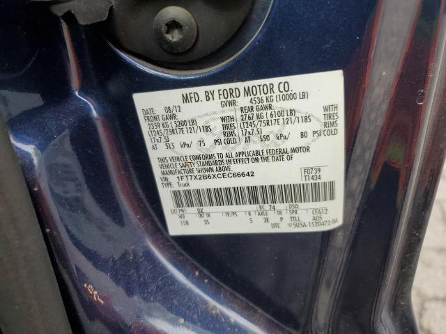 1FT7X2B6XCEC66642 - 2012 FORD F250 SUPER DUTY BLUE photo 12