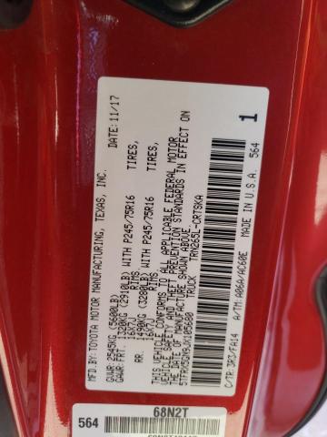 5TFRX5GN9JX105680 - 2018 TOYOTA TACOMA ACCESS CAB RED photo 12