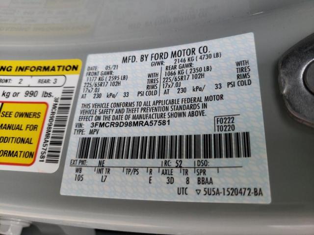 3FMCR9D98MRA57581 - 2021 FORD BRONCO SPO BADLANDS GRAY photo 13