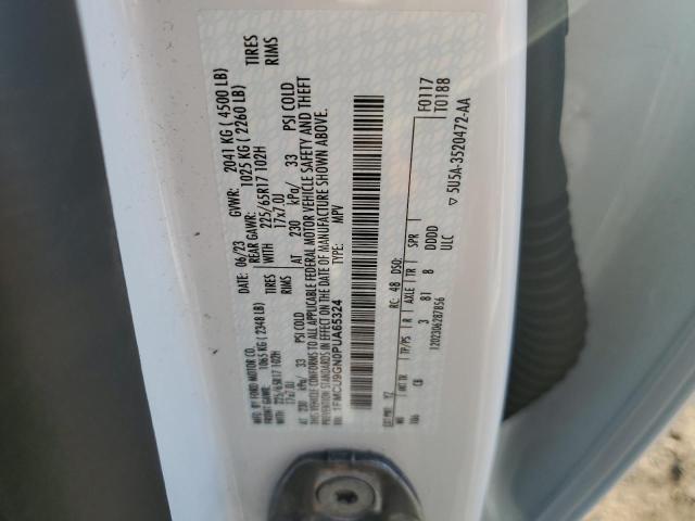 1FMCU9GN0PUA65324 - 2023 FORD ESCAPE ACTIVE WHITE photo 12