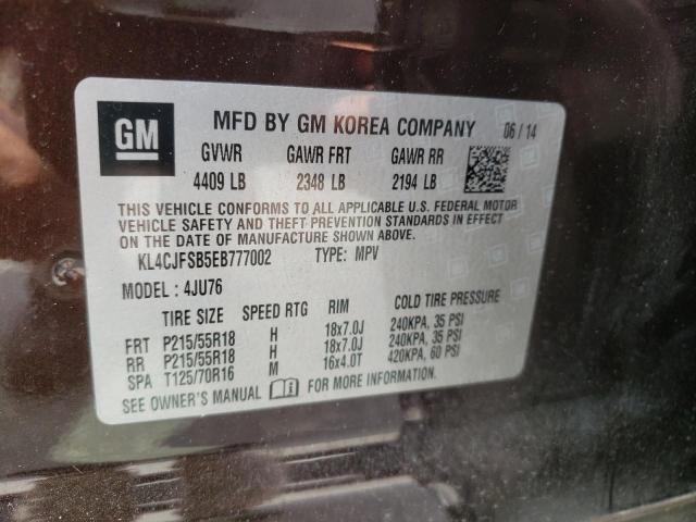 KL4CJFSB5EB777002 - 2014 BUICK ENCORE CONVENIENCE Bordo foto 14