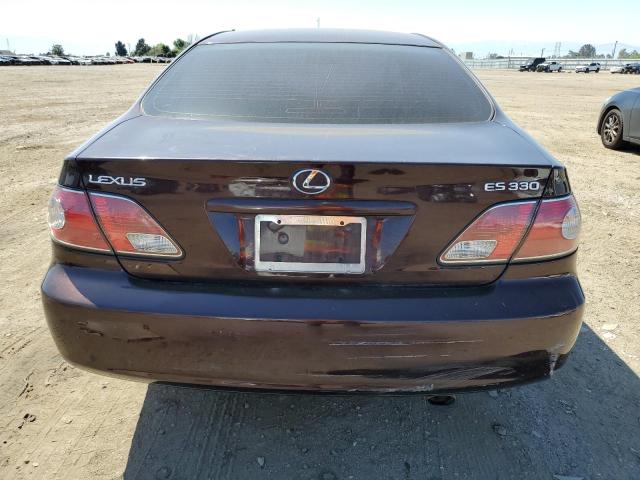 JTHBA30G240018167 - 2004 LEXUS ES 330 MAROON photo 6