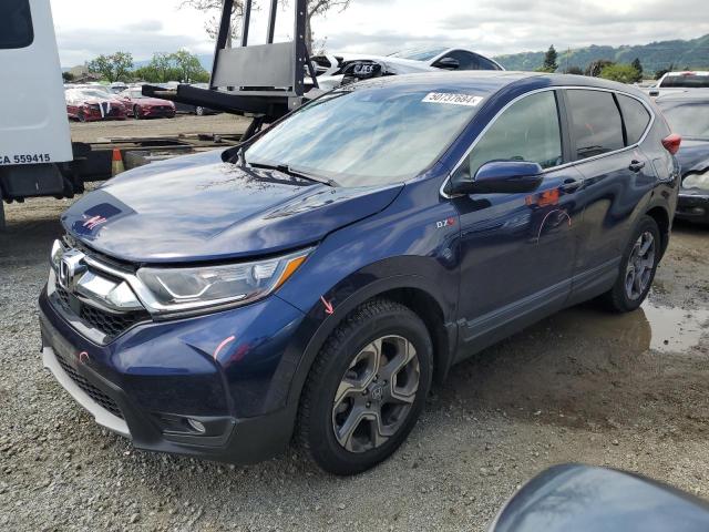 2HKRW2H52HH605525 - 2017 HONDA CR-V EX BLUE photo 1