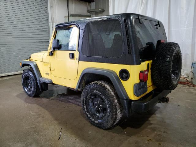 1J4FA49S22P703705 - 2002 JEEP WRANGLER / SPORT YELLOW photo 2