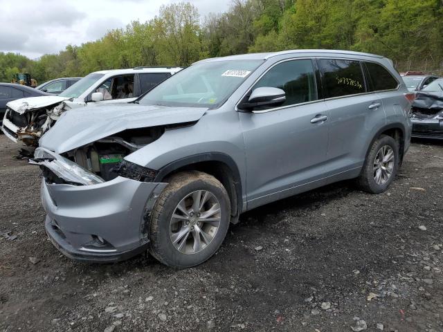 5TDJKRFH7FS210911 - 2015 TOYOTA HIGHLANDER XLE SILVER photo 1
