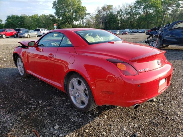 JTHFN48Y540054492 - 2004 LEXUS SC 430 RED photo 3