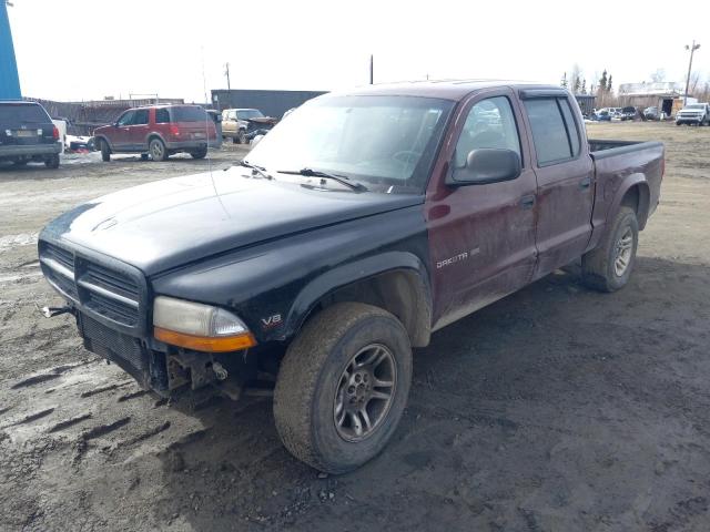 1B7HG48N02S570092 - 2002 DODGE DAKOTA QUAD SLT TWO TONE photo 1