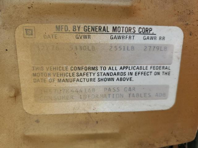 1H57U7K444168 - 1977 CHEVROLET MONTECARLO GOLD photo 12