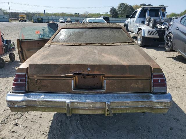 1H57U7K444168 - 1977 CHEVROLET MONTECARLO GOLD photo 6