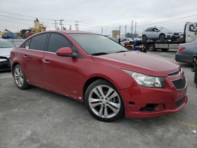 1G1PH5SC3C7201844 - 2012 CHEVROLET CRUZE LTZ RED photo 4