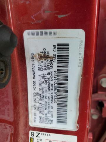 5Y2SL67807Z414934 - 2007 PONTIAC VIBE RED photo 13