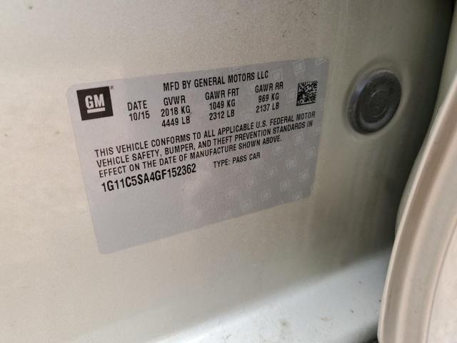 1G11C5SA4GF152362 - 2016 CHEVROLET MALIBU LIM LT 米色 照片 12